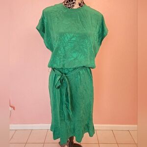 Vintage 80s Liz Claiborne Silk Dress